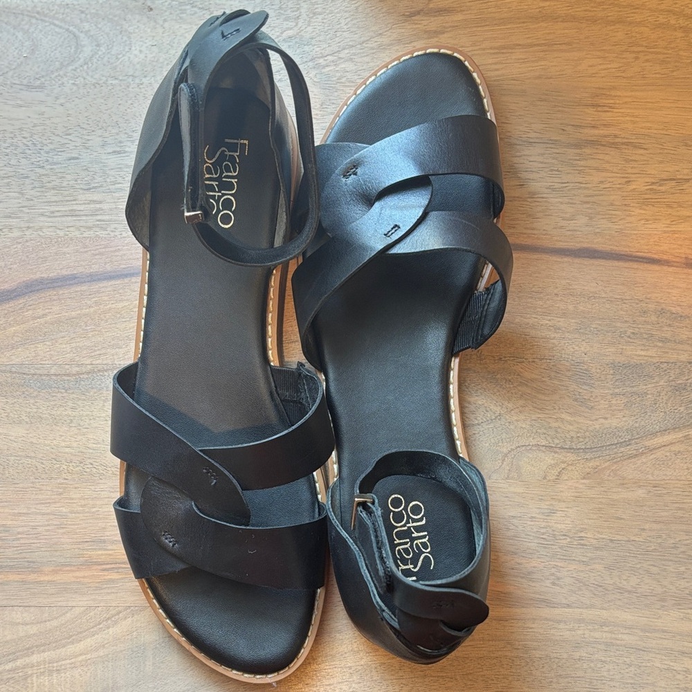 Franco Sarto Black Strappy Sandals